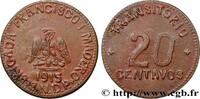 MEXICO 20 Centavos MEXICO 1915 (29mm, 8,65g, 6h) -