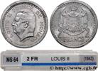 MONACO 2 Francs Louis II MONACO Paris (1943) (27mm, 2,24g, 6h) -