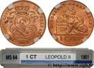 BELGIUM 1 Centime lion monogramme de Léopold II légende en BELGIUM 1901 (16,50mm, 1,97g, 6h) -
