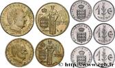 MONACO Lot de cinq monnaies centimes de Rainier III MONACO Paris n.d. (mm, g, 6h) -