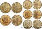 MONACO Lot de cinq monnaies centimes de Rainier III MONACO Paris n.d. (mm, g, 6h) -
