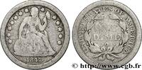 UNITED STATES OF AMERICA Dime Liberté assise variété avec draperie UNITED STATES OF AMERICA Nouvelle-Orléans 1842 (18mm, 2,47g, 6h) -