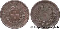 SWITZERLAND 1 Centime (Rappen) Croix Suisse SWITZERLAND Berne - B 1900 (16mm, 1,53g, 12h) -