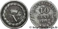 ITALY - KINGDOM OF ITALY - NAPOLEON I 10 Centesimi ITALY - KINGDOM OF ITALY - NAPOLEON I Milan 1810 (18mm, 1,84g, 6h) -