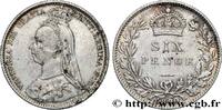 UNITED KINGDOM 6 Pence Victoria couronné UNITED KINGDOM 1890 (19,5mm, 2,80g, 12h) -