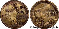 FRANCE Procession de la chasse de Sainte Geneviève ÉGLISES 1702 (28,5mm, 6,76g, 6h) -