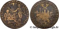 FRANCE Communauté des marchands de la Loire L'ORLÉANAIS - Noblesse et villes 1653 (27mm, 5,99g, 6h) -