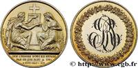 FRANCE Médaille de mariage, Evangile de St Mathieu AMOUR ET MARIAGE 1873 (39,5mm, 24,84g, 12h) -