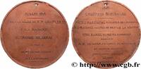 FRANCE Médaillon en terre cuite, Inauguration de la premi CHARLES X 33 - Bordeaux 1828 (94mm, 116,92g, 12h) -