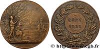 FRANCE Médaille, Pêche à Bray SOCIÉTÉS D'AGRICULTURE, HORTICULTURE, PÊCHE ET CHASSE 1928 (36mm, 23,09g, 12h) -