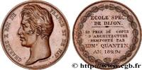 FRANCE Médaille, École spéciale de Dijon, Prix de copie d CHARLES X 1829 (40,5mm, 40,56g, 12h) -