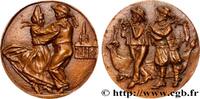 FRANCE Médaille, Bretons bigoudins BRETAGNE Monnaie de Paris 1977 (67,5mm, 187,56g, 12h) -