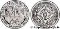 FRANCE Médaille, Mariage de Sarah Ferguson et d’Andrew d’ AMOUR ET MARIAGE 1986 (43,5mm, 36,98g, 12h) -