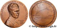 FRANCE Médaille, Charles Lindbergh AÉRONAUTIQUE - AVIATION : AVIATEURS & AVIONS Monnaie de Paris 1977 (67,5mm, 158,43g, 12h) -