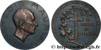 FRANCE Médaille, François Mauriac LITTÉRATURE : ÉCRIVAINS/ÉCRIVAINES - POÈTES Monnaie de Paris 1985 (67,5mm, 141,7g, 12h) -