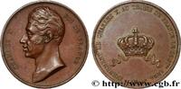 FRANCE Médaille, Avènement de Charles X CHARLES X 1824 (32,5mm, 20,32g, 12h) -