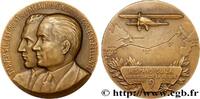 FRANCE Médaille, Hispano-Suiza, Traversée Est-Ouest de l’ AÉRONAUTIQUE - AVIATION : AVIATEURS & AVIONS 1930 (mm, 70,64g, 12h) -
