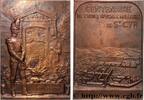 FRANCE Plaquette, Centenaire de l’école spéciale militair ARMÉES 1908 (68,5mm, 102,67g, 12h) -