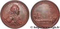 FRANCE Médaille, Prévoyance du Prince, Restauration des p PONTS France, Lorraine 1727 (63,5mm, 93,08g, 12h) -