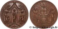 FRANCE Médaille de Baptême, Communion et Confirmation RELIGIONS 1850-1861 (68,5mm, 139,98g, 12h) -