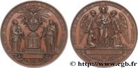 FRANCE Médaille de baptême, communion et confirmation RELIGIONS 1851-1863 (68,5mm, 149,59g, 12h) -