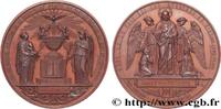 FRANCE Médaille de baptême et première communion RELIGIONS 1873-1885 (69mm, 144,18g, 12h) -