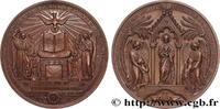 FRANCE Médaille de Baptême, Communion et Confirmation RELIGIONS 1869-1880 (68,5mm, 146,71g, 12h) -