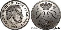 MONACO - PRINCIPALITY OF MONACO - RAINIER III Essai de 5 Francs en argent MONACO - PRINCIPALITY OF MONACO - RAINIER III Paris 1974 (29mm, 11,60g, 12h) -