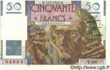 FRANCE 50 Francs LE VERRIER FRANCE 50 Francs LE VERRIER 1947 UNC- -