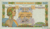 FRANCE 500 Francs LA PAIX FRANCE 500 Francs LA PAIX 1944 VF -