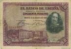 SPAIN 50 Pesetas SPAIN 50 Pesetas 1928 F -