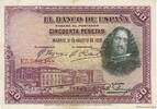 SPAIN 50 Pesetas SPAIN 50 Pesetas 1928 XF- -