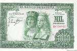 SPAIN 1000 Pesetas SPAIN 1000 Pesetas 1957 XF -