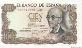 SPAIN 100 Pesetas SPAIN 100 Pesetas 1970 UNC- -