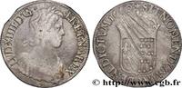 FRANCE Écu de Navarre, portrait à la mèche longue LOUIS XIV THE SUN KING Saint-Palais 1662 (37,5mm, 26,72g, 6h) -