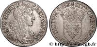 FRANCE Demi-écu, portrait apollinien LOUIS XIV THE SUN KING Rennes 1663 (31,5mm, 13,58g, 6h) -