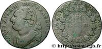 FRANCE 12 deniers dit au faisceau, type FRANÇOIS LOUIS XVI Bordeaux 1791 (27,5mm, 10,04g, 6h) -