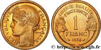 FRANCE 1 franc Morlon III REPUBLIC Paris 1938 (23mm, 4,01g, 6h) -