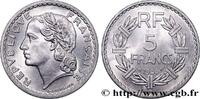 FRANCE 5 francs Lavrillier, aluminium PROVISIONAL GOVERNEMENT OF THE FRENCH REPUBLIC Beaumont-Le-Roger 1946 (31,04mm, 3,78g, 6h) -