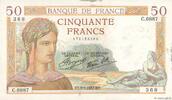 FRANCE 50 Francs CÉRÈS modifié FRANCE 50 Francs CÉRÈS modifié 1937 VF+ -