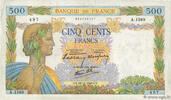 FRANCE 500 Francs LA PAIX FRANCE 500 Francs LA PAIX 1940 VF- -