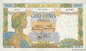 FRANCE 500 Francs LA PAIX FRANCE 500 Francs LA PAIX 1940 VF -