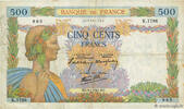 FRANCE 500 Francs LA PAIX FRANCE 500 Francs LA PAIX 1941 F+ -