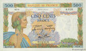 FRANCE 500 Francs LA PAIX FRANCE 500 Francs LA PAIX 1941 XF -