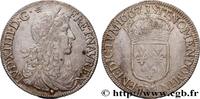 FRANCE Demi-écu, portrait apollinien LOUIS XIV THE SUN KING Toulouse 1667 (32mm, 13,57g, 6h) -