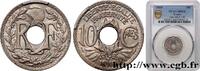 FRANCE 10 centimes Lindauer III REPUBLIC 1919 (21mm, 4g, 6h) -