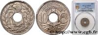 FRANCE 10 centimes Lindauer III REPUBLIC Poissy 1924 (21mm, 4g, 6h) -