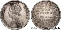 BRITISH INDIA 1 Roupie Victoria BRITISH INDIA Calcutta 1862 (30,72mm, 11,62g, 12h) -