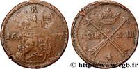 SWEDEN Ore au nom du roi Charles IX de Suède SWEDEN Avesta 1677 (46mm, 38,19g, 6h) -