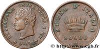 ITALY - KINGDOM OF ITALY - NAPOLEON I 1 Soldo ITALY - KINGDOM OF ITALY - NAPOLEON I Milan 1813 (27mm, 10,23g, 6h) -